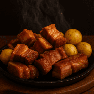 Chicharrón crocante con criolla