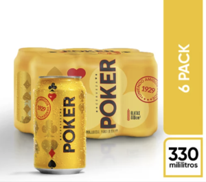 Cerveza Poker 6 und.